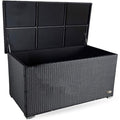 auflagenbox wasserdicht xxl 950l schwarz gartenbox aufbewahrungsbox garten kissenbox outdoor gartentruhe grosse gartenkiste fuer polster wetterfeste garten-aufbewahrung polyrattan