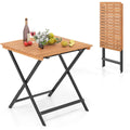 gartentisch klappbar holz holztisch wetterfest 70x70 cm klapptisch aus akazienholz balkontisch quadratischer esstisch fuer garten balkon terrasse